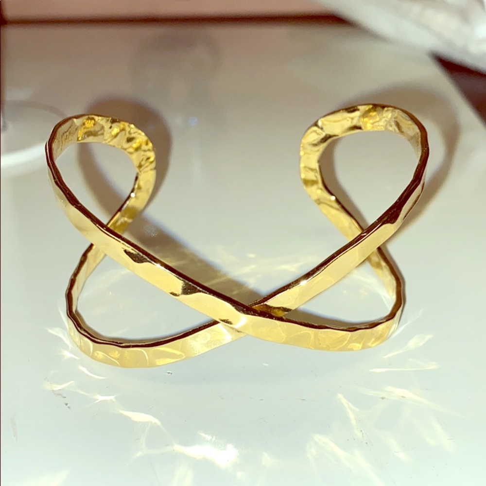 Gold tone cuff bracelet